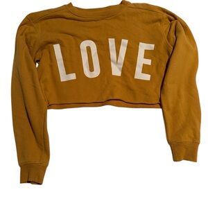 LOVE Graphic Cropped Sweatshirt